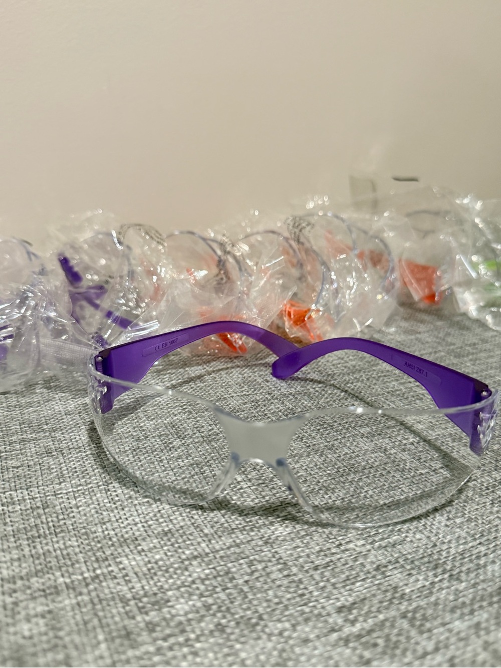 Purple Safety Glasses with Clear Lens - Women's Protective Eyewear